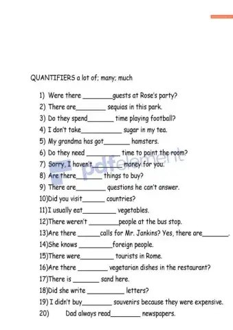 Many, much, a lot of