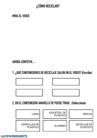 Contenedores de reciclaje