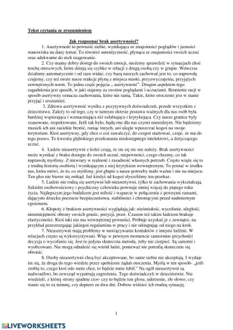 Czytanie ze zrozumieniem