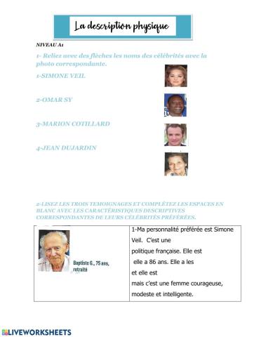 La description physique