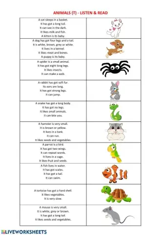 Animals (T) - LISTEN AND READ