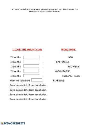 I love the mountains