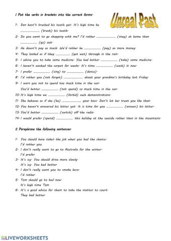 Unreal past expressions