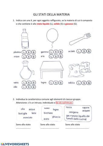 Gli stati della materia