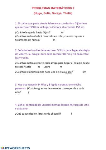 Problemas matemáticos 2