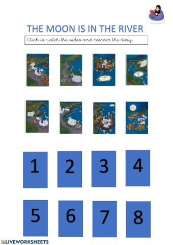 The moon is in the river