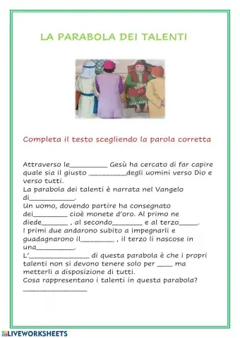 La parabola dei talenti