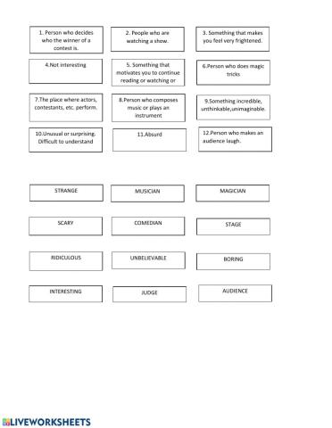 The world of entertainment