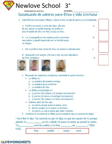 Socialización de saberes-Ética y Vida Cristiana 3°-Newlove