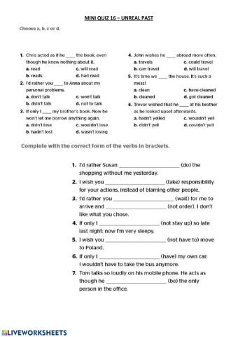 Grammar Videos Mini Quiz 16