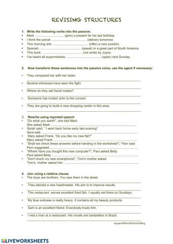 Revising structurers