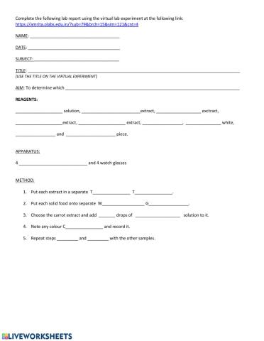 Interactive starch test