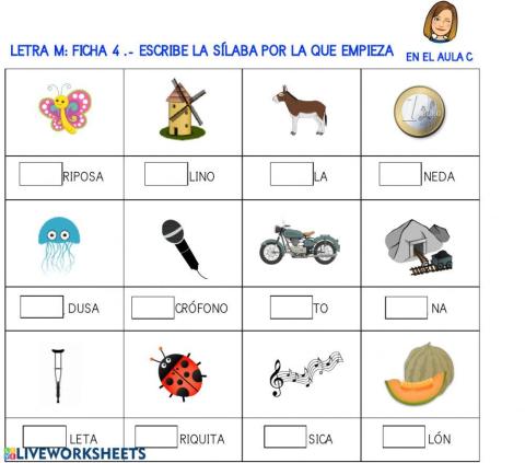 Letra m: ficha 4