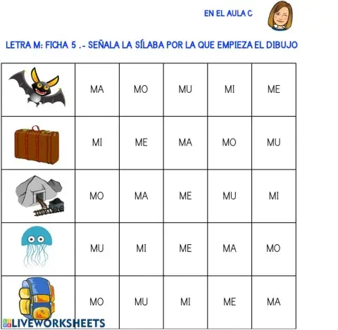 Letra m: ficha 5