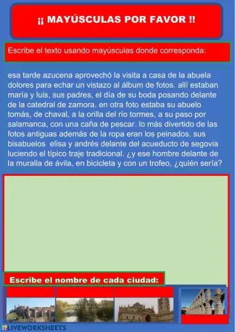 ¡Mayúsculas por favor!