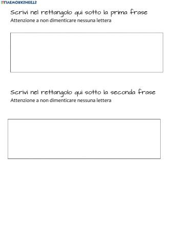 Scrivi le frasi in corsivo 3