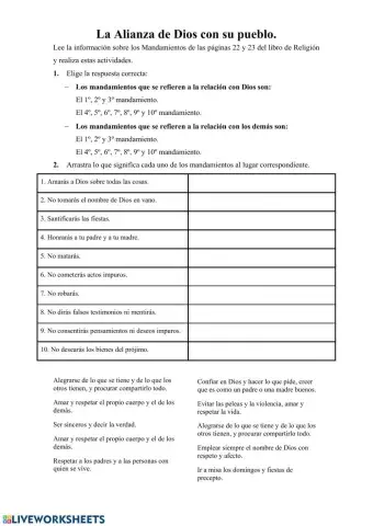 La Alianza de Dios con su pueblo 3º