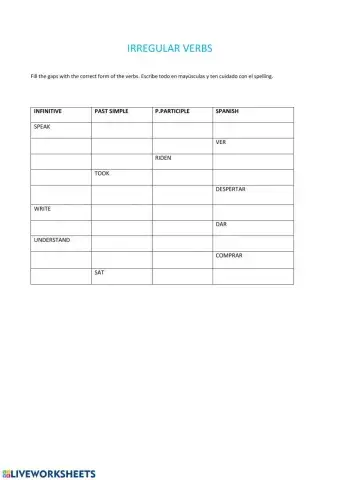 Irregular verbs 3