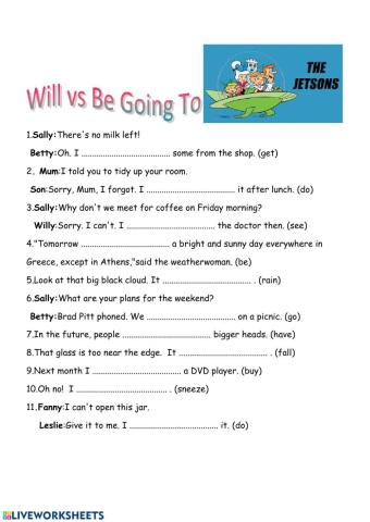 Will vs Be going to
