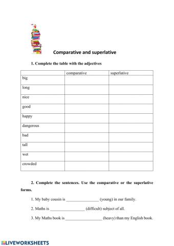 Comparatives and superlatives