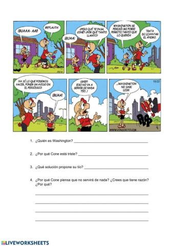 Comprensión lectora cómic