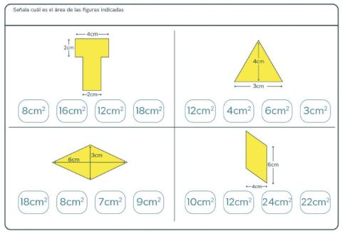 Áreas de figuras planas