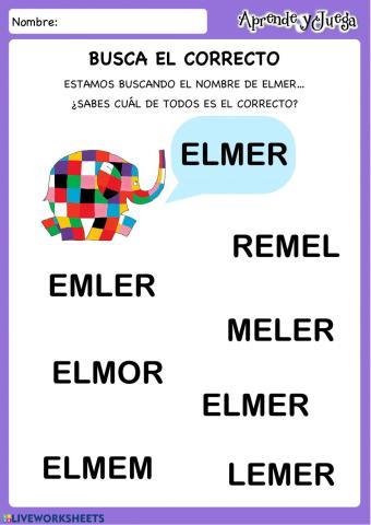 Nombre Elmer