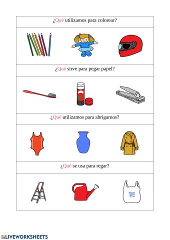 ¿qué usamos para...?