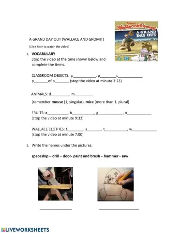 Film: A grand day out.