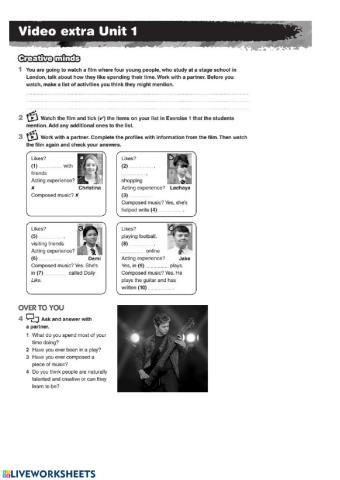 Prepare 7 Unit 01 video Creative minds