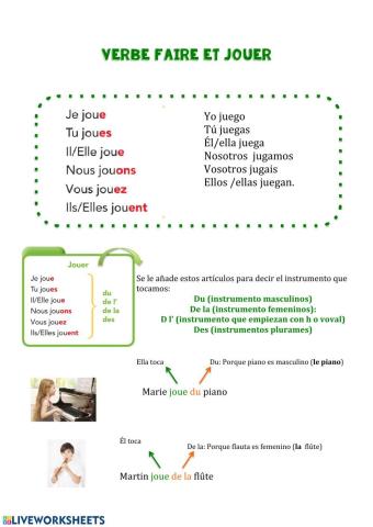 Verbe Faire et Jouer