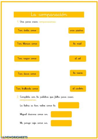 La comparación