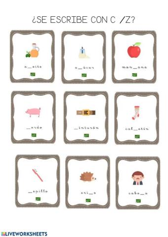 ¿se escribe con c -z?