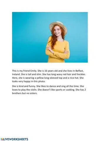 My Friend Emily - Describing People