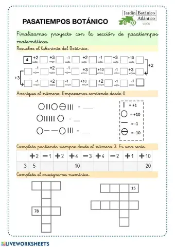Pasatiempos en el botánico