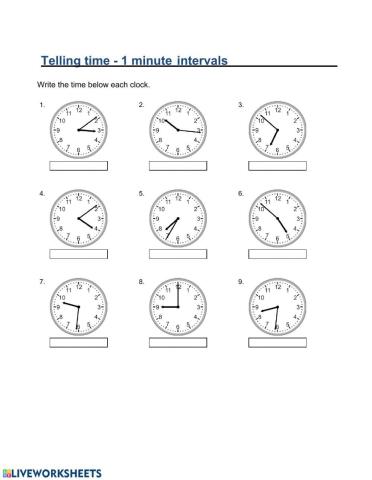 MA2-Friday (Telling time one minute intervals)