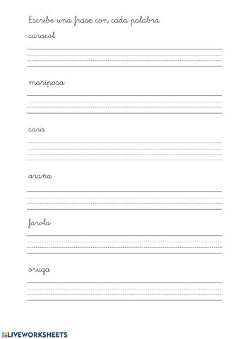 Escribir frases