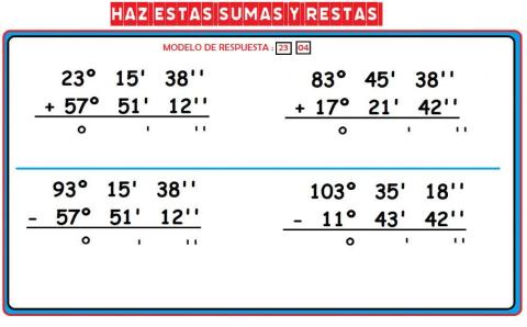 Suma-resta  ángulos