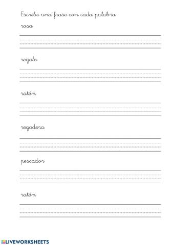 Escribir frases