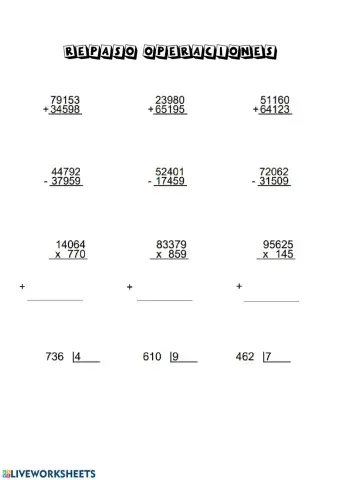 Repaso operaciones