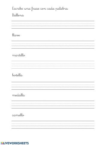 Escribir frases