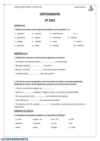 Ortografía 3º ESO