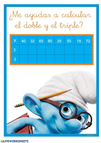 Calcular el doble y el triple