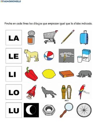 Empieza por la-le-li-lo-lu