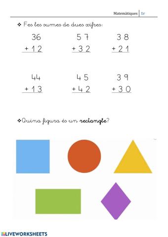 Sumes i figures geomètriques