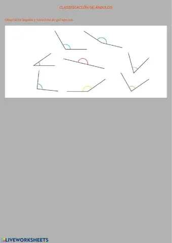 Clasificación de ángulos