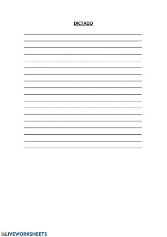 Dictado 6º Primaria