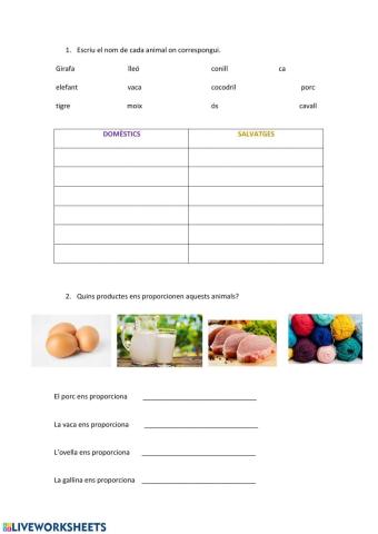 Animals salvatges i domèstics