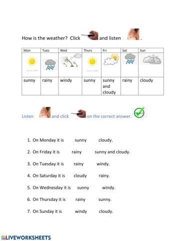 Weekly weather