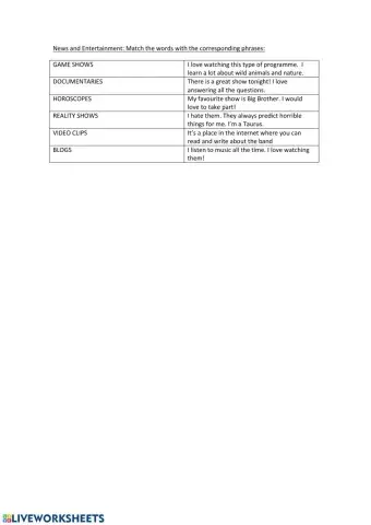 News and Entertainment